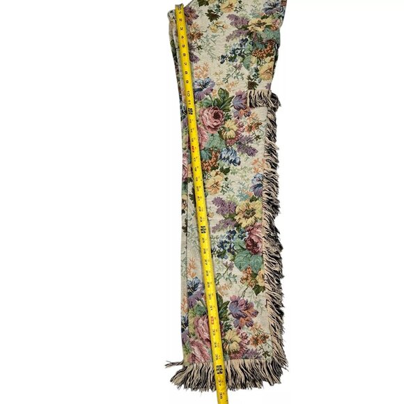 Vintage Guapi Floral Tapestry Mid Rise Frayed Edge Cargo Trouser Pants Size 30 - Picture 14 of 16